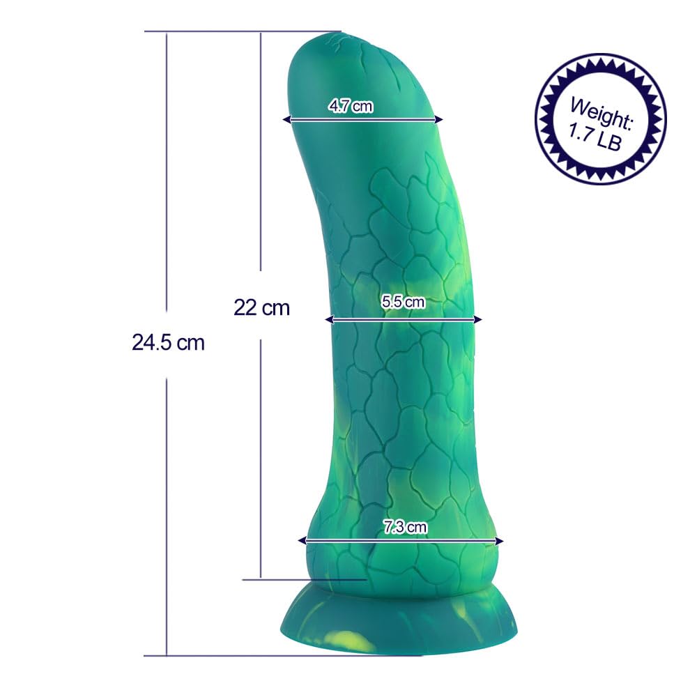 Hismith dildo donna 24 cm dildo ventosa per sex machine, dildo silicone con sistema KlicLok, dildo morbido sex toys per uomo e uomini