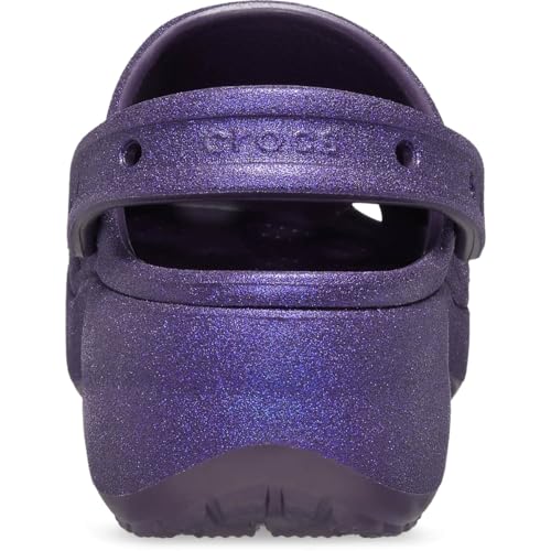Image of Crocs Women's Classic Platform Glitter Clog, Dark Iris, 7 Women