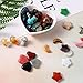 Nuenen 100 Pieces Crystal Bulk Mushroom Sculpture Valentine Heart Shaped Moon Star Crystals Stones Worry Stones Assorted Hand Making Palm Thumb Gemstones for Meditation Reiki Balancing