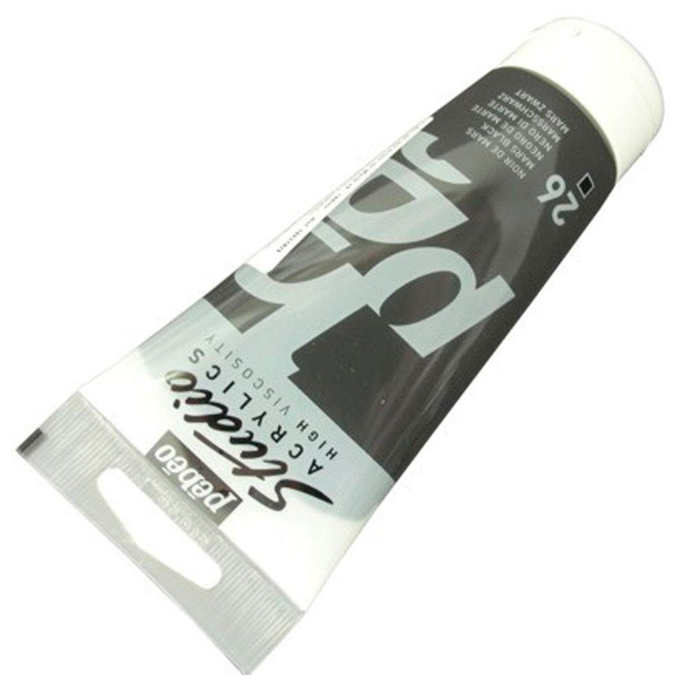 Pebeo - Acrylic Fine Studio Acrylics - Mars Black - Mars Black 100ml/3.38oz,831-026