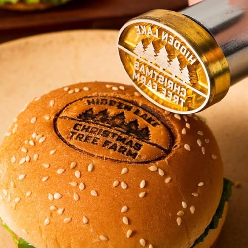 TPFOON Selo personalizado para hambúrgueres, ferro para marcar hambúrgueres, ferro para marcar pão, ferro para marcar churrascos, ferro para marcar alimentos