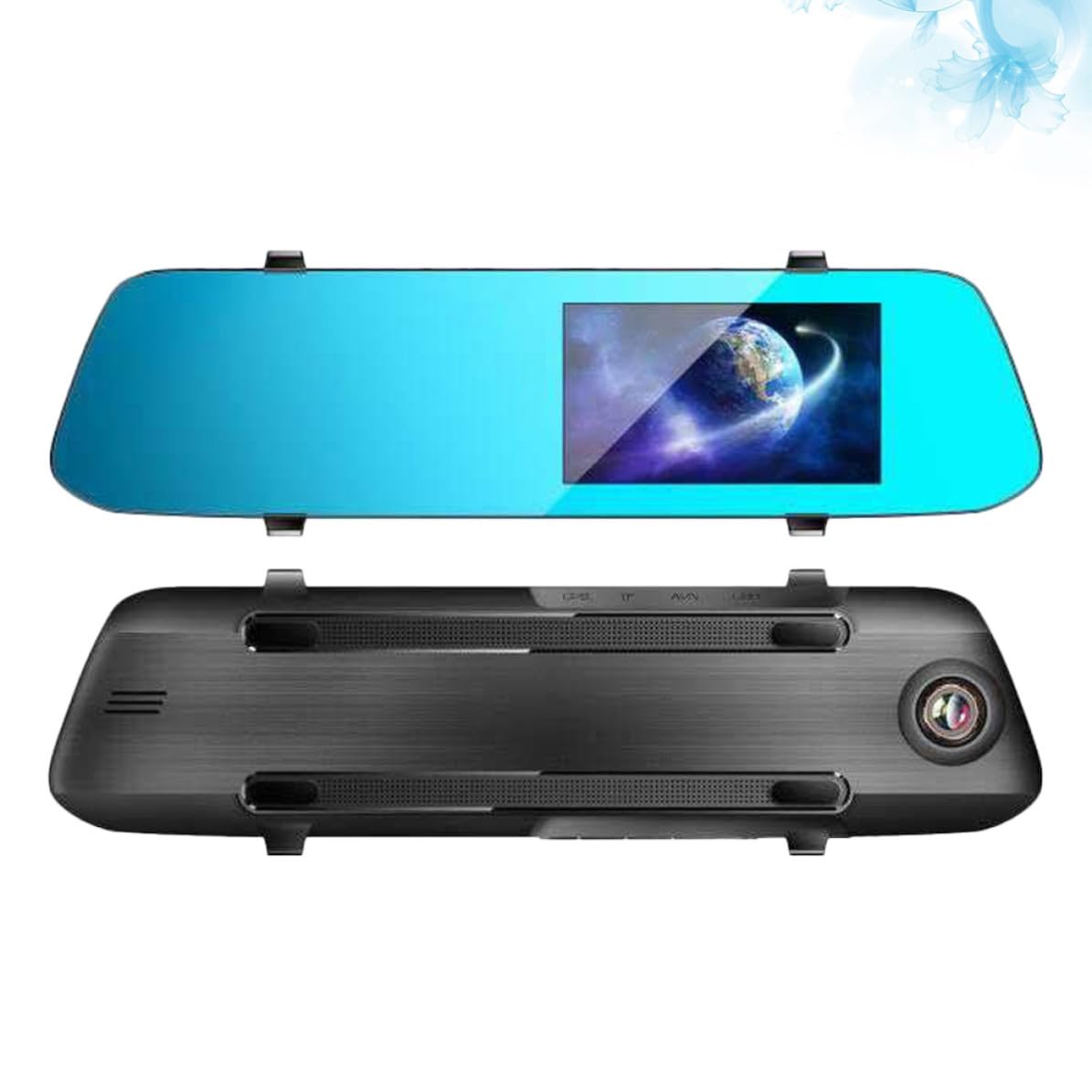 Dash Cam Auto Doppia 1080p Schermo Ips Touch 4, 5 Pollici Nero | Rilevamento Movimento, Registrazione in Loop, Obiettivo Grandangolo, 32gb