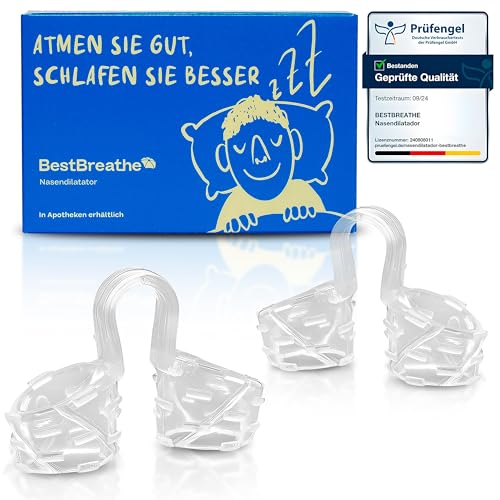 Nasendilatator Best Breathe zum besseren Schlafen– Verbessert die Nasenatmung – Anatomisches und wiederverwendbares Gerät – Linderung von Allergien (XXL)