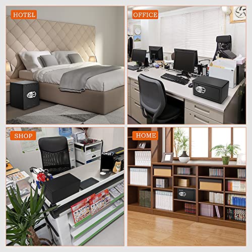 Wasjoye 1.0 Cub Safe Box, Digital Steel Security Safe With Electronic Keypad Combination Lock And Removable Shelf, Solid Alloy Safe For Home Office Hotel Money Jewelry Document Valuable Protect #TOP5