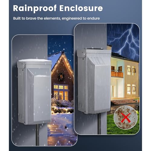 Boîte de sortie de générateur électrique 30A résistante aux intempéries - 4