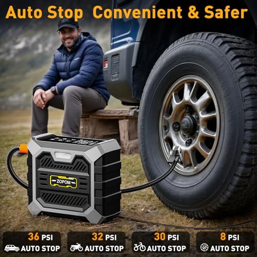 Save 50% on ZOPOM Portable Tire Inflator with Digital Gauge