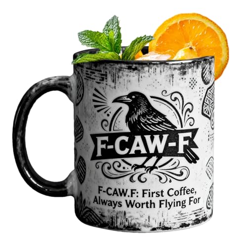 Taza Crow - Taza De Crow Gothic De 11 Oz De Cerámica | Tazaa De Desayuno | Beber Tazaa Para Hombres Para Hombres Familias Amigas Amantes De Pájaros Bebida De Té De Café