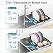iSPECLE Small Sink Dish Drying Rack, Expandable Compact Rust Resistant Dish Drainer for RV Apartment Kitchen, Dish Rack with Lock Knob, Arms with Non Slip Rubber, 9