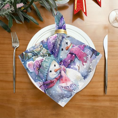 Servilletas de Tela Navidad Multicolor Set x6 20x20 in miniatura 3