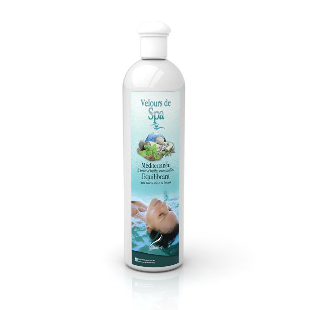 Camylle - Hot Tub Fragrance Méditerranée - Spa Fragrance made from 100% Pure and Natural Essential Oils - Balancing with fresh and blossom aromas - 500ml