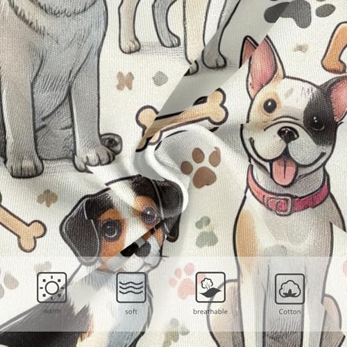 Cute Cartoon Dog Beige Toddler Girls Panties, Cotton Girls Underwear, 2T–8 Years3