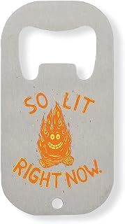 Cute Little Campfire So Just Light Up Stainless Steel Bottle Opener Silver