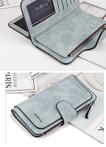 Manyip Lederen damesportemonnee tassen dames portemonnee damesportemonnee, portemonnee credit card etui portemonnee, RFID-diefstalbeveiliging. Kies het materiaal van de afscherming, E - Image 4