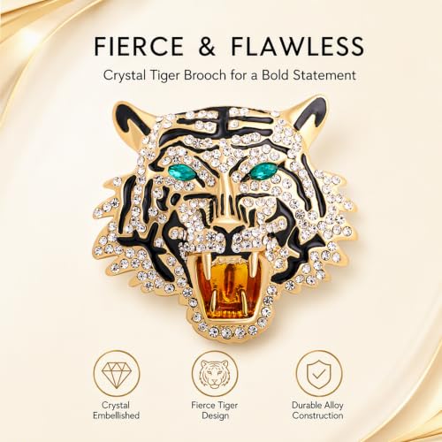 Image of Animal Brooch for Men Vintage Metal Wildlife Lapel Pin Suit Jacket Badge Fashion Accessories for Men