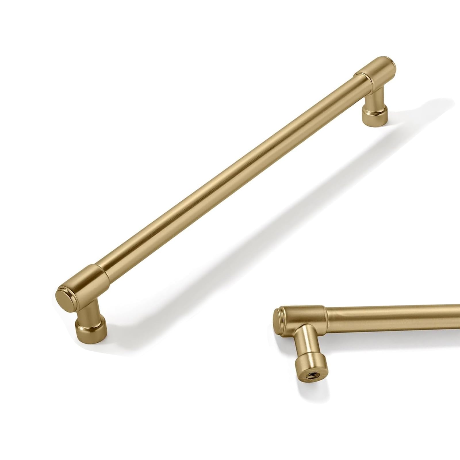 CABDM 10 Pack 7-1/2 Inch Champagne Bronze Cabinet Pulls Gold Drawer Pulls Kitchen Cabinet Hardware Champagne Brass Kitchen Handles for Cabinets Cupboard Handles Drawer Handles