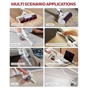 Honeywell VC10 Aeromax Elite Cordless Vacuum Cleaner 8 in 1 Vacuum Cleaners for Home Anti Tangle Stick Vacuum for Pet Hair HardWood Floor Carpet 55min Runtime125AW Suction55 lbs Lightweight