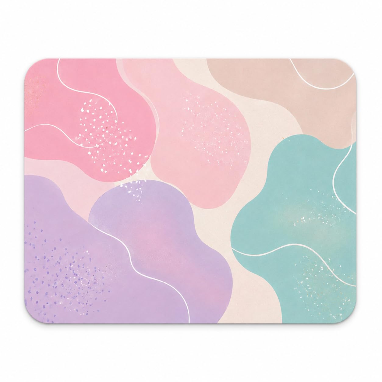 Pastel Abstract Mouse Pad with Soft Color Design, Smooth Surface, Anti-Slip Rubber Base, Mouse Pad for Laptop, Office, Study and Home Use, 22 x 18 cm-image-41