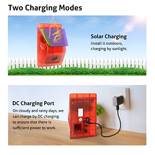 Outdoor Alarm Siren With Motion Detector Solar Alarm Light With Remote Controller 129Db Sound Security Siren Ip65 Waterproof 24 Hours & Night Mode For Home, Farm, Villa, Yard,Barn #TOP4