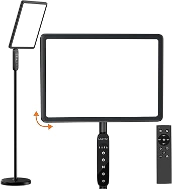 Lastar SAD Lamp, 12000LUX Sun Lamp UV-Free &Full Spectrum SAD Light Therapy Lamp,Remote Control/4 Color Temperature/5 Brightness/4 Timer/3 Height [Energy Class A]