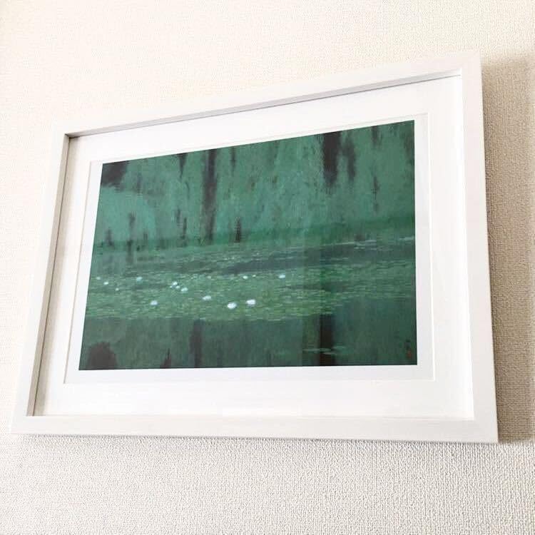 Amazon.co.jp: 東山魁夷「沼の静寂」絵柄25種展開緑 額 ヤフオク