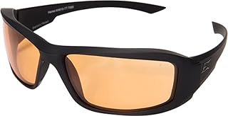 Edge Eyewear Hamel Thin Temple Glasses, Matte Black Frame / Tiger's Eye Vapor Shield Lens - Eagle Claw