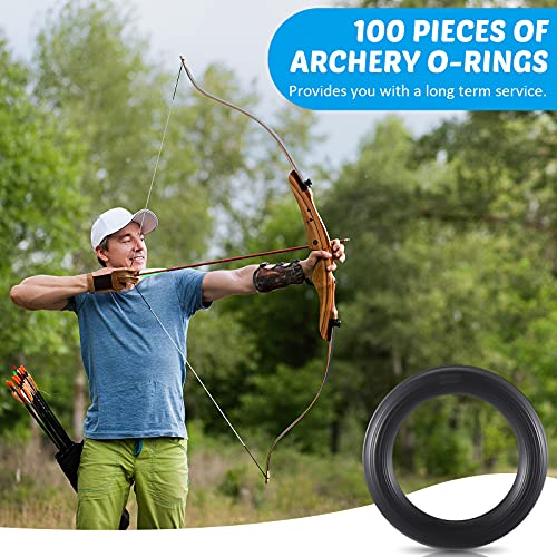 Saintrygo Archery O-Rings 100 Pieces Broadhead O-Rings 1/4 Inch O-Rings Pressure Washers O-Rings Shock Collar O-Rings Rubber O-Rings For Broadhead Replacement Rubber Bands Hunting Shooting Target #TOP5