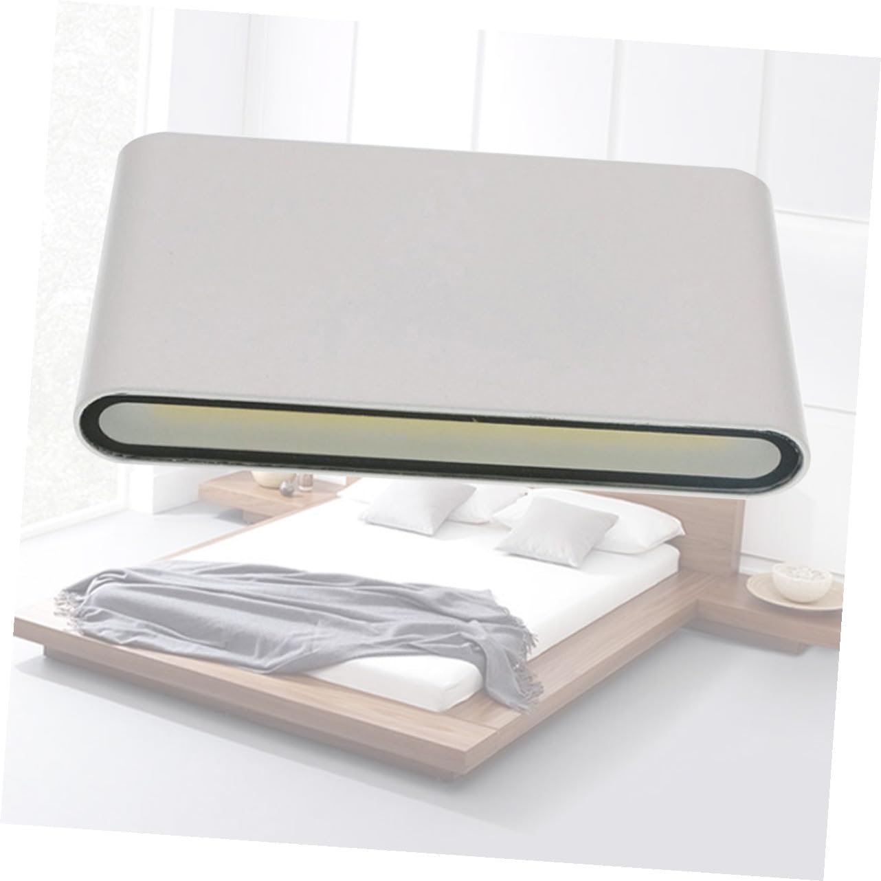 SHINEOFI 12W Applique Da Parete a Led Impermeabile Lampada a Muro Per Interni Ed Esterni Luce Calda Morbida Per Soggiorno Camera Da Letto Bagno Corridoio 6.69X3.54X1.18In