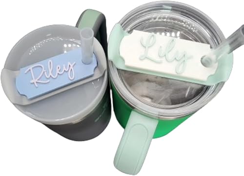 Personalized Pastel Nametag for Stanley H2.0 30 oz & 40 oz Tumbler - Colorful Stanley Accessories Personalized Pastel Nametag for Stanley H2.0 30 oz & 40 oz Tumbler - Colorful Stanley Accessories