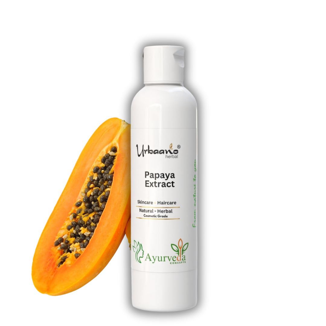 Urbaano Herbal Pure Papaya Liquid Extract Natural Ingredient for Skincare, Hair & Body Care Products for Skin Brightening, Glowing, Fade Dark spots (100ml)-image-12