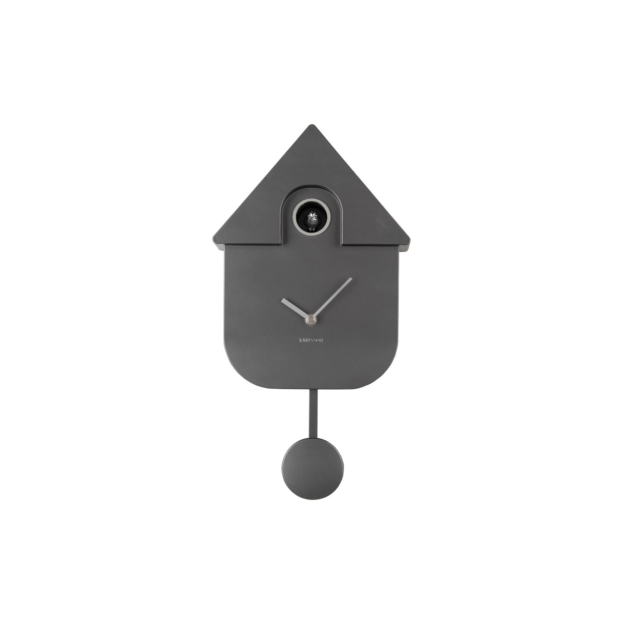 Karlsson [DL] Horloge Murale Moderne Cuckoo ABS métallisé Gris foncé