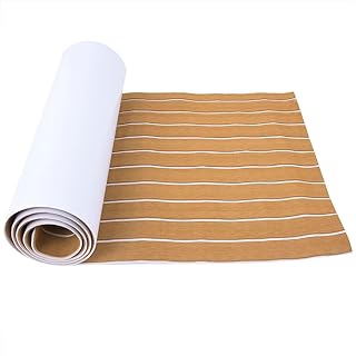 Yinuoday EVA Teak Decking Sheet Surf Yacht Flooring Mat Carpet Pad (& Black Strips) 1 Flooring Pad Decking Sheet EVA Decking Sheet Decking Sheet EVA Decking Sheet Flooring Pad Decking Sheet Floor