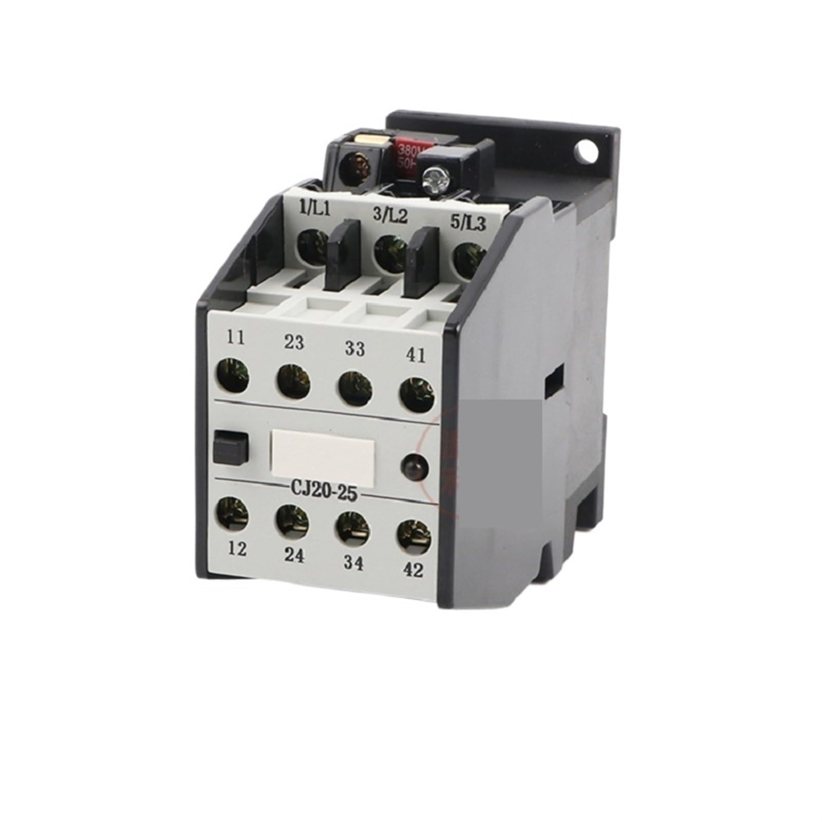 Contactor CJ20-25 monofásico 380V de 25A con 2 NA y 2 NC para control seguro de cargas eléctricas 2