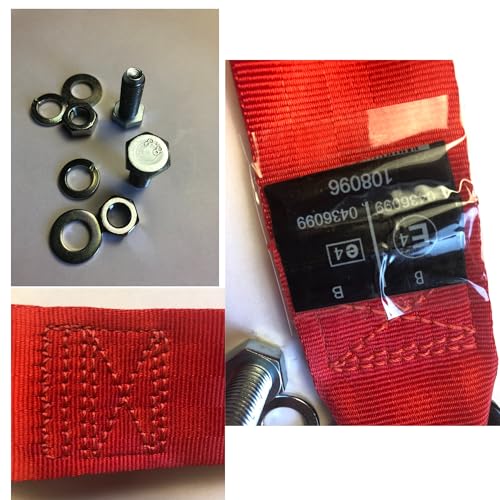 Verstelbare rode en zwarte veiligheidsgordel voor rolstoel en scootmobiel - maximale lengte is 153 cm en wordt geleverd met Easy Release drukknopgesp, bouten en moeren kit en 21 mm roestvrijstalen - Afbeelding 6