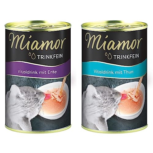 Miamor Trinkfein - Vitaldrink mit Ente 24x135ml & Trinkfein - Vitaldrink mit Thun 24x135ml