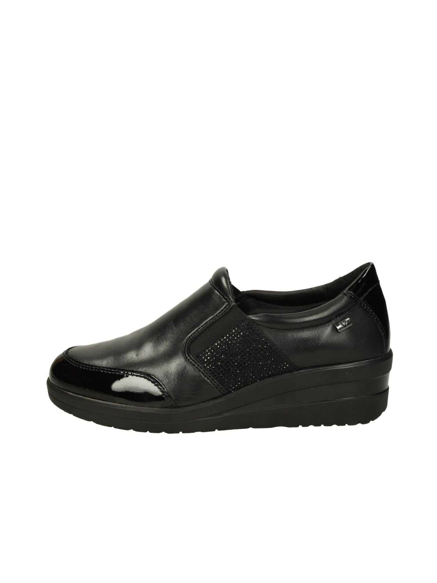 Valleverde Mocassini Donna 36200A in Pelle Nero Modello Casual. Una Calzatura Comoda Adatta per Tutte Le Occasioni. Autunno-Inverno 2022