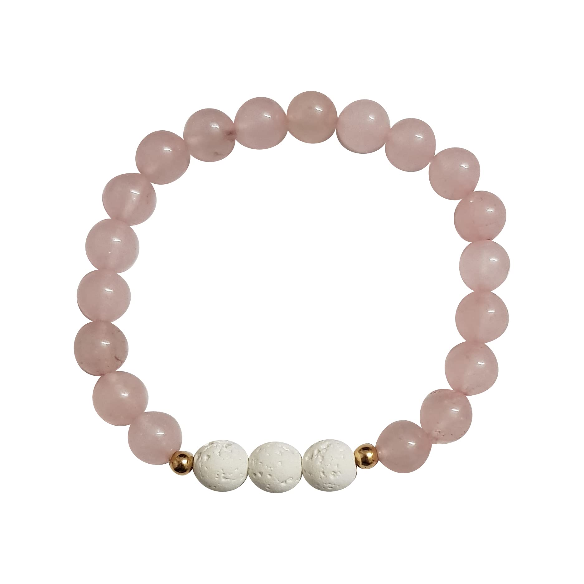 GenericLava-Rocks Oil Diffuser Bracelet by Heal Tribe (Light Pink)