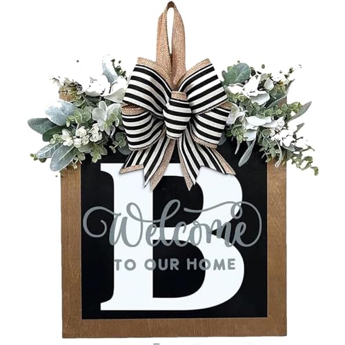 Last Name Porch Decor, Welcome Sign Wreath, Porch...