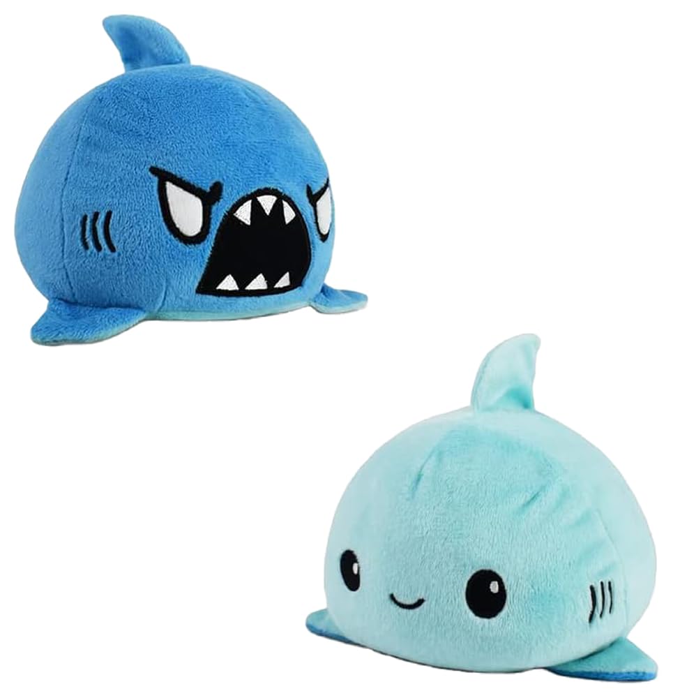 Storio Toy Shark Plushie Reversible Soft Toys for Kids | Plush Soft Toys for Baby Boys and Girls| Best Gift | Shark Soft Toy for Kids