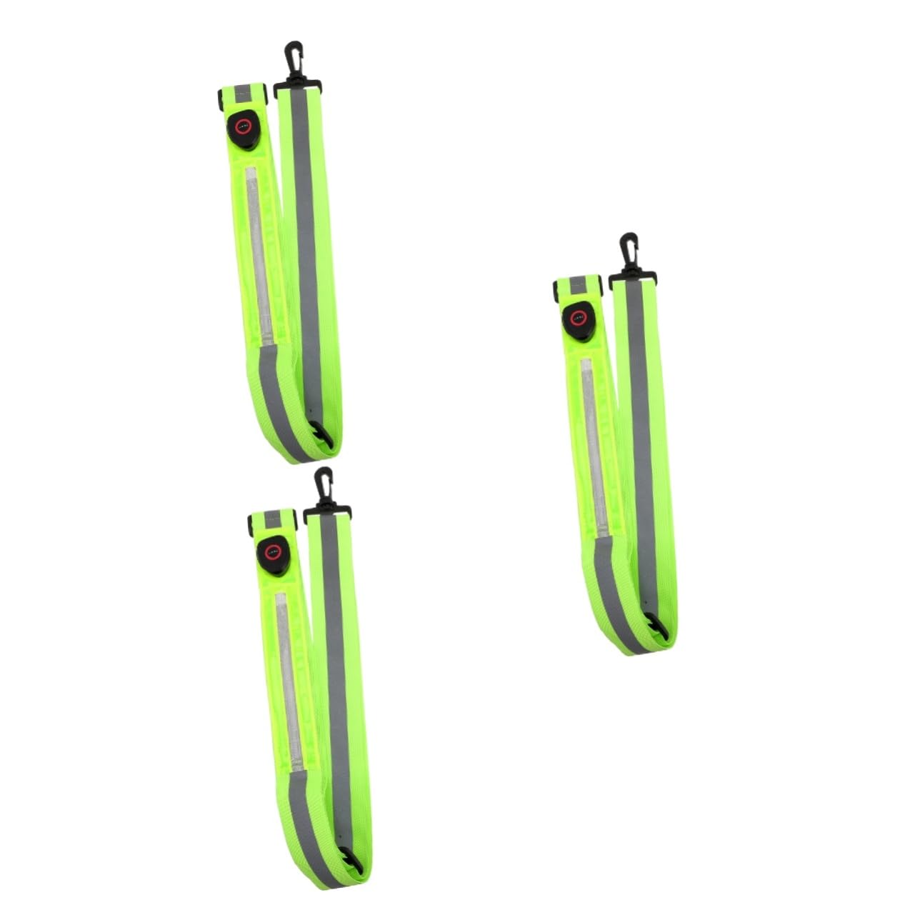 BESPORTBLE 3pièces Réfléchissante LED Rechargeable pour Course Sangle Ajustable Et Haute Visibilité pour Jogging Et Cyclisme