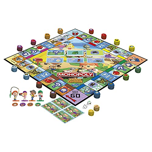 Monopoly Animal Crossing New Horizons Edition Juego de mesa para niños de 8 años en adelante, divertido juego para jugar para 2-4 jugadores