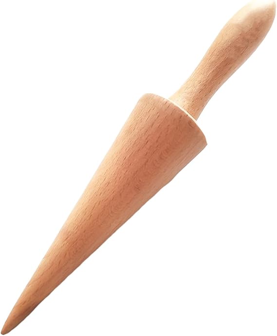 Fenteer Ice Cream Cone Maker, Waffle Pastry Cone Tool, Portable Baking Tool Pizzelle Roller, DIY Egg Roll for Kitchen, Baking