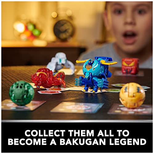 BAKUGAN Legends, Nova, Dragonoid, Figuras de acción iluminan, 1 Carta de Personaje y Carta Portal Metálica, Juguetes para niños a Partir de 6 años