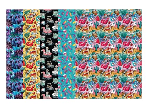 Glucomart Medical Tape for Nasogastric or Oxygen Tube (5 Count) – Maximum Strength Tube Tape, Waterproof & Hypoallergenic (Alt Summer Variety Pack) (Tube Tape)