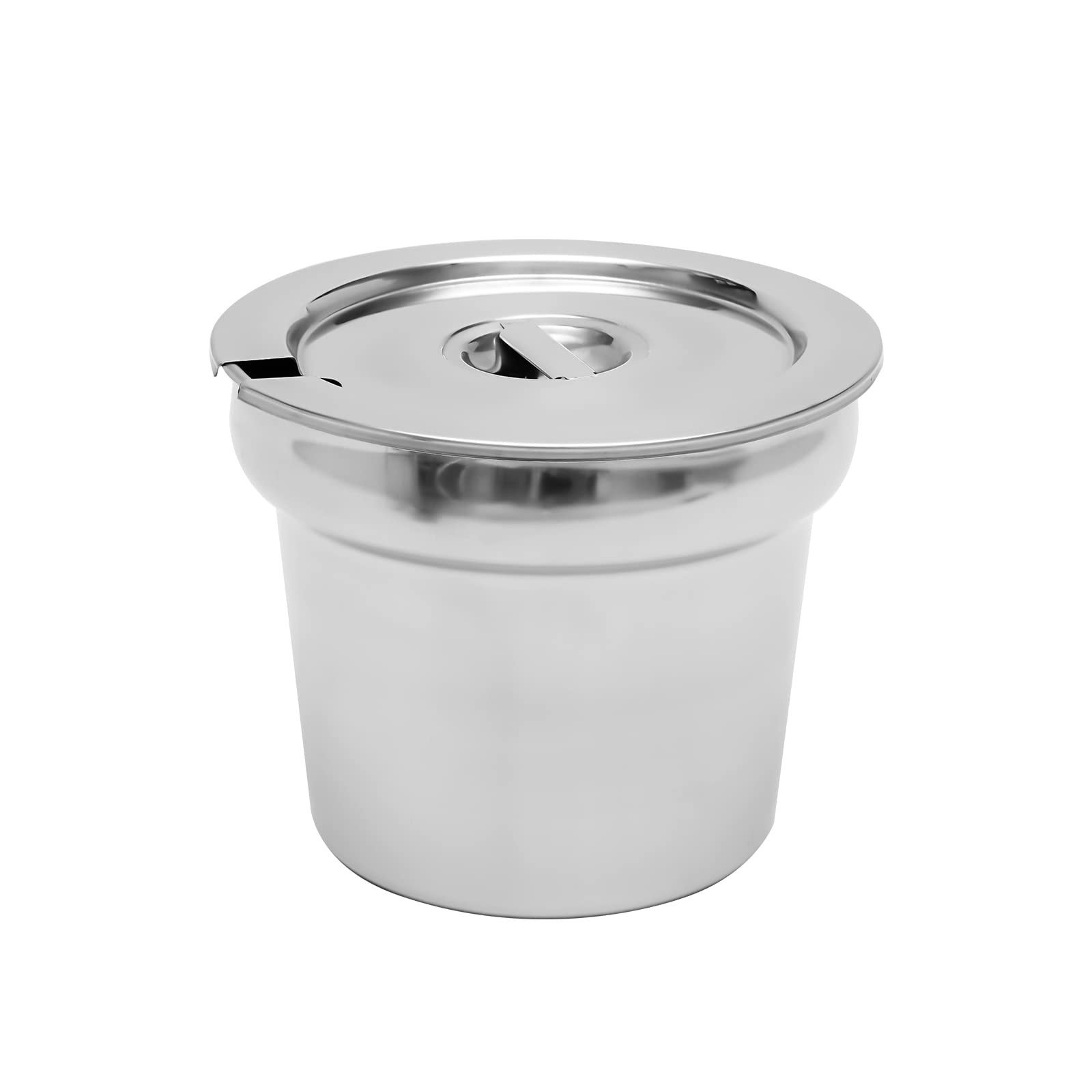Pentola da 7 litri in acciaio inox 201, per zuppe, scaldavivande commerciale, set da buffet, con coperchio e contenitore per carburante, per buffet, catering, gastronomia e feste