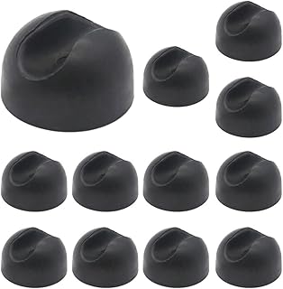 12Pcs Hairpin Leg Protector Feet, Fits for 3/8 "to 1/2" Thick Rods, Black Furniture Table Chair Feet Rubber Caps, Furniture Pads Floor Protector