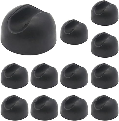 12Pcs Hairpin Leg Protector Feet, Fits for 3/8 "to 1/2" Thick Rods, Black Furniture Table Chair Feet Rubber Caps, Furniture Pads Floor Protector