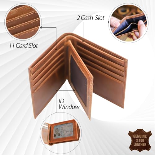 Personalized-Gifts-for-Men-Wallet-Custom-Leather-Wallets-for-Him-Boyfriend-Husband-Mens-Son-Engraved-Bifold-Men-Wallet-Billeteras-Men-Gift-for-Christmas-Birthday-Anniversary-Tan