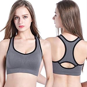 Nakeey Damen Sport BH Starker Halt Gekreuzt Rücken Gepolstert Fitness Lauf Joggen Yoga Bra