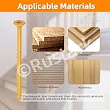 Rustark 51Pcs #10x3 Deck Screws Assortment Kit with T25 Star Bit Torx Star Drive Head Wood Screws Outdoor Decking Screw Exterior Wood Screw for Wood Projects - Image 5