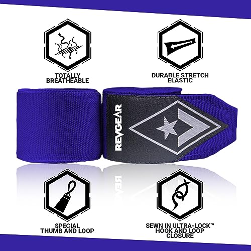 Bande de boxe élastique de 5,1 cm Revgear bleue stabilisatrice de poignet